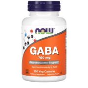 Now GABA 750 мг, 200 капс.
