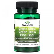 Swanson Grape Seed, Green Tea & Pine Bark Complex, 60 капс.