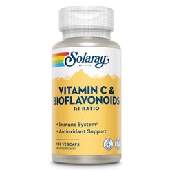 Solaray Vitamin C & Bioflavonoids, 100 капс. - фото 159201