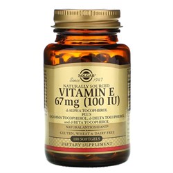 Solgar Vitamin E 67 мг., 100 гел.капс. - фото 8821