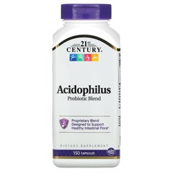 21st Century Acidophilus probiotic blend, 150 капс. - фото 8849