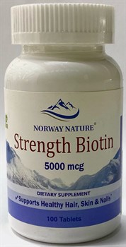 Norway Nature Biotin 5000 мкг, 100 таб. - фото 9029