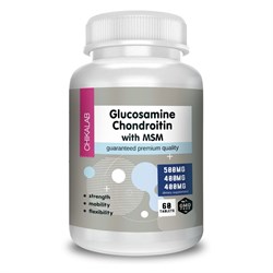 Chikalab Глюкозамин, хондроитин, МСМ, 60 таб. - фото 9036